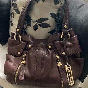 B Makowsky Leather Shoulder Bag